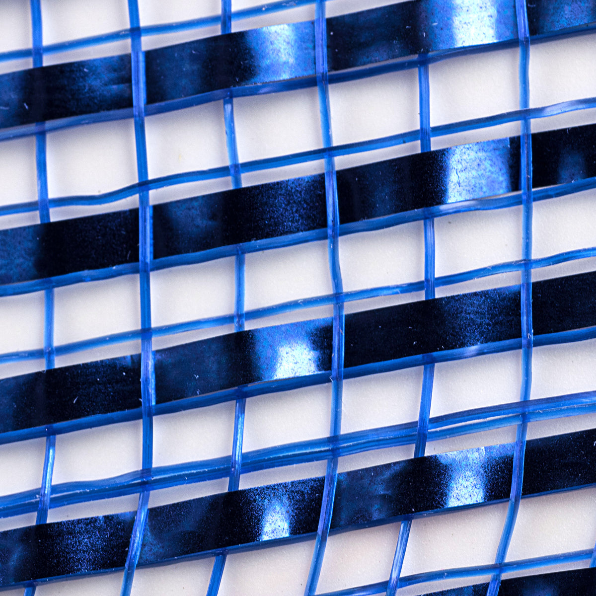 10" Poly Mesh Roll: Deluxe Wide Foil Royal Blue detail photo 3