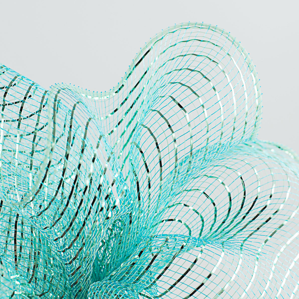 10" Poly Mesh Roll: Metallic Ice Blue Lifestyle Photo