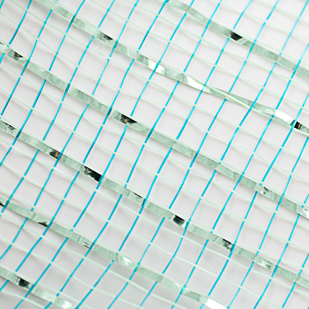 10" Poly Mesh Roll: Metallic Ice Blue detail photo 3