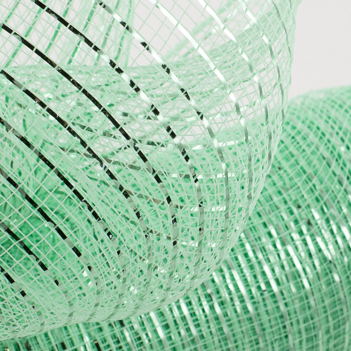 10" Poly Mesh Roll: Metallic Mint Lifestyle Photo