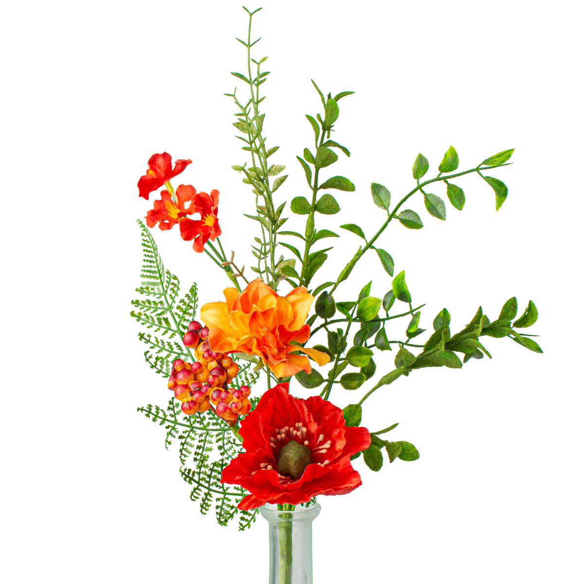 16" Poppy Azalea Pick: Red & Orange Item Number: 63042SP16
