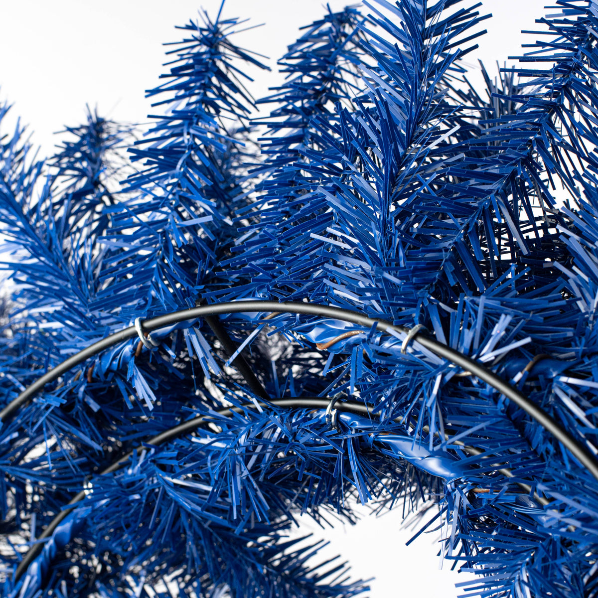 24" PVC Pine Wreath: Blue detail photo 3