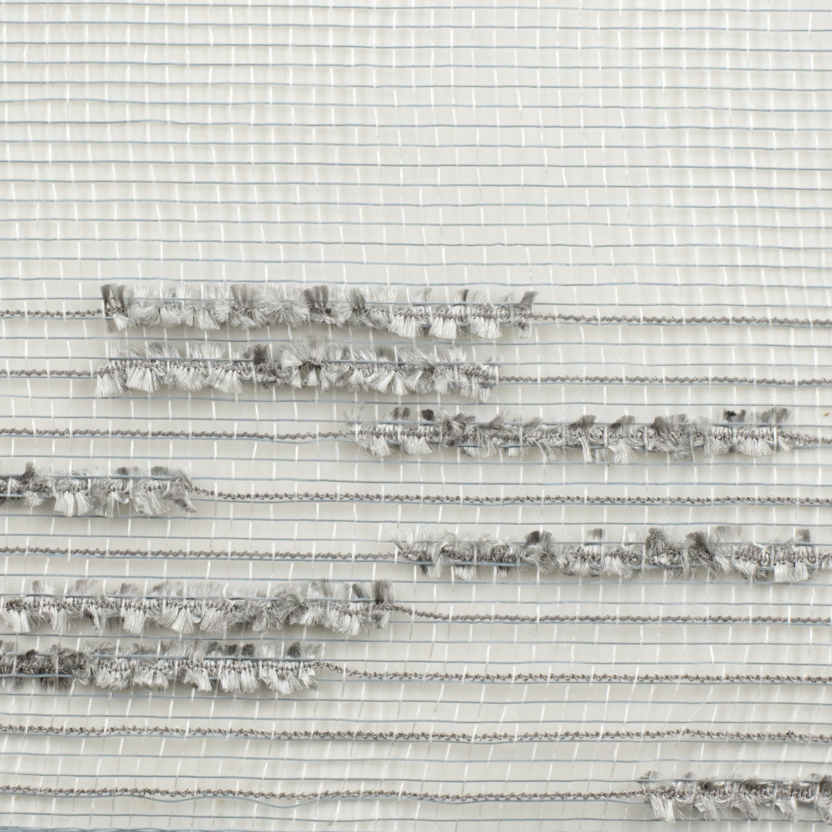 10" Random Double Drift Border Mesh: Silver detail photo 3