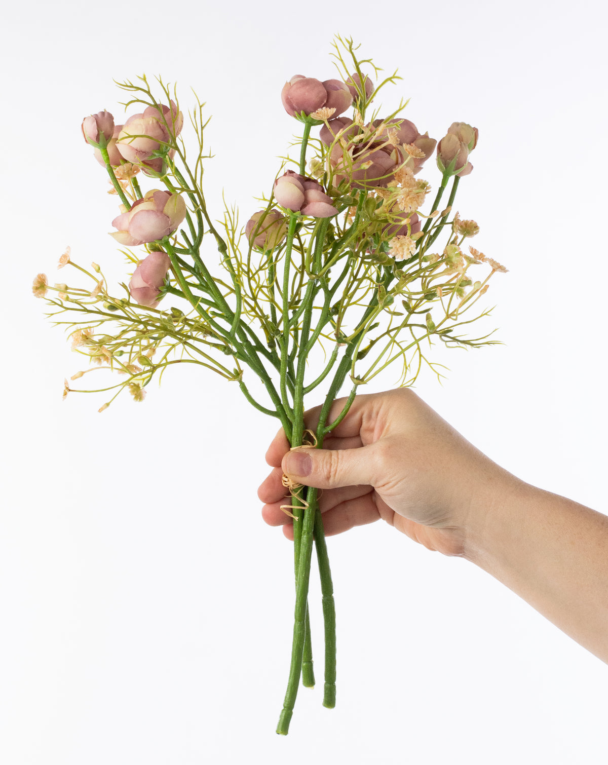 14" Ranunculus Bundle: Mauve detail photo 3