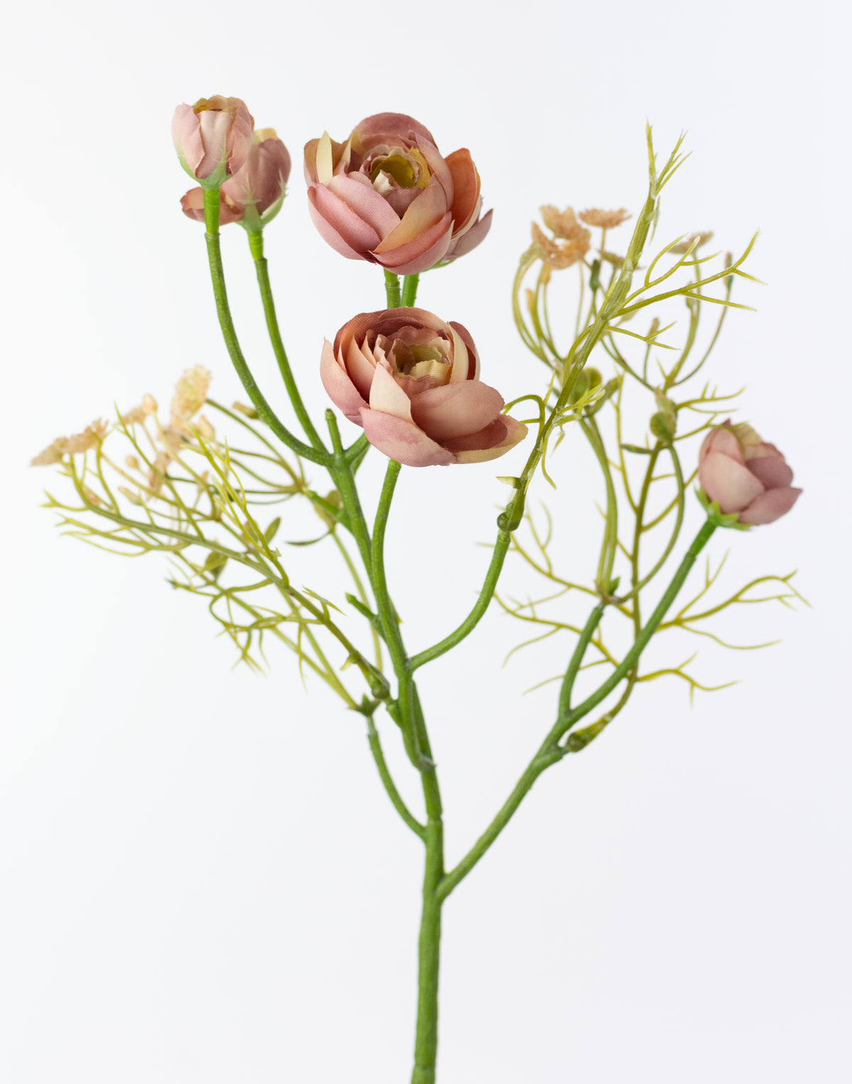 14" Ranunculus Bundle: Mauve detail photo 4