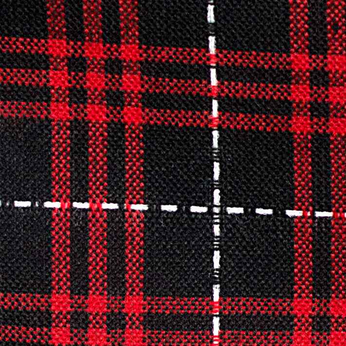 72" Reversible Plaid Table Runner: Black & Red Lifestyle Photo