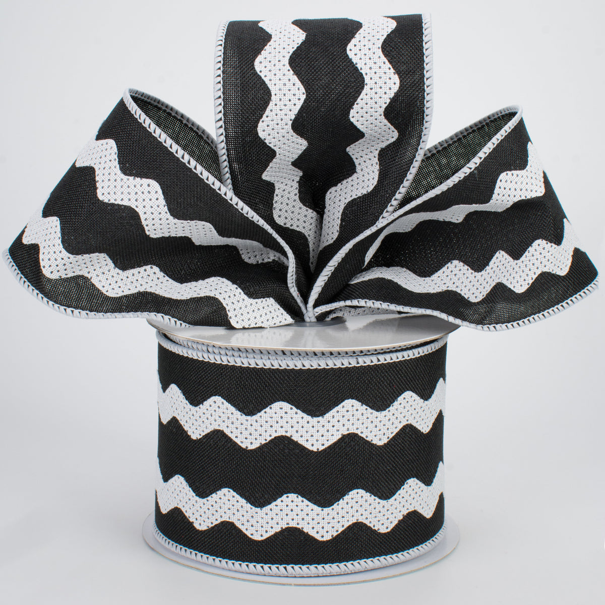 2.5" Ric Rac Ribbon: Black & White (10 Yards) Lifestyle Photo