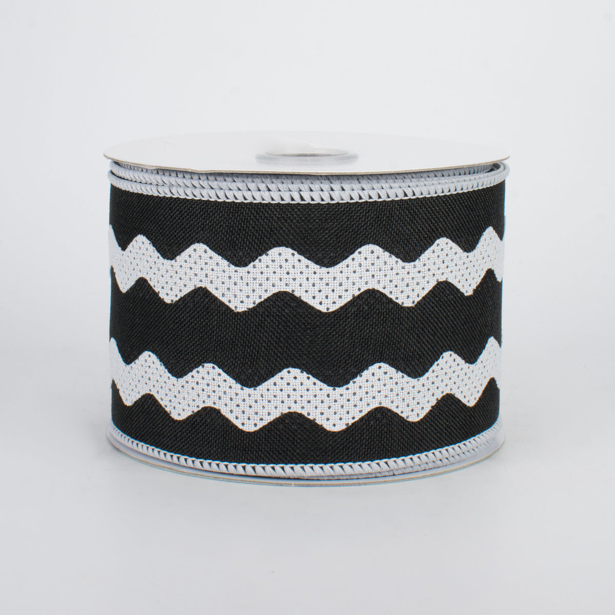 2.5" Ric Rac Ribbon: Black & White (10 Yards)