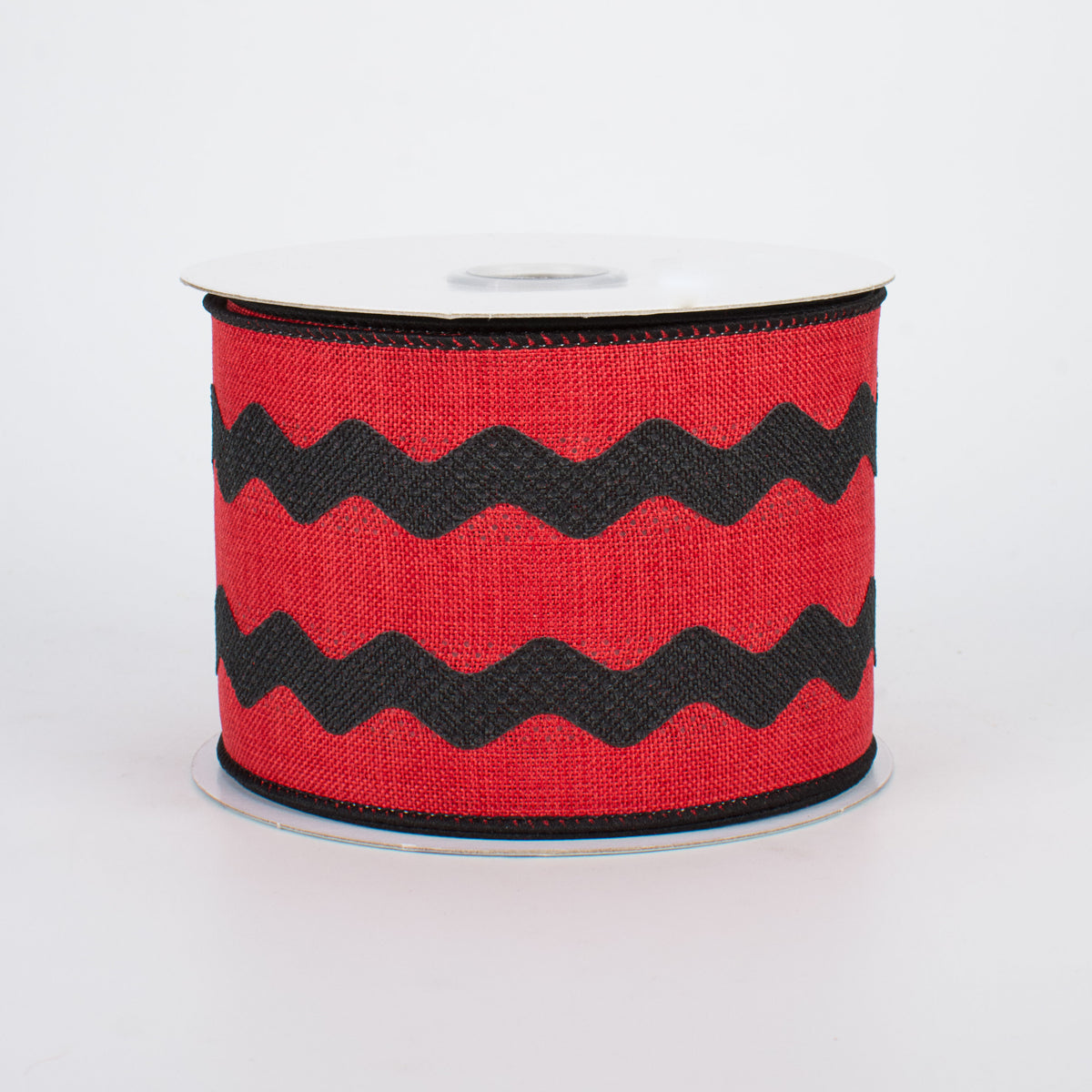 2.5" Ric Rac Ribbon: Red & Black (10 Yards)
