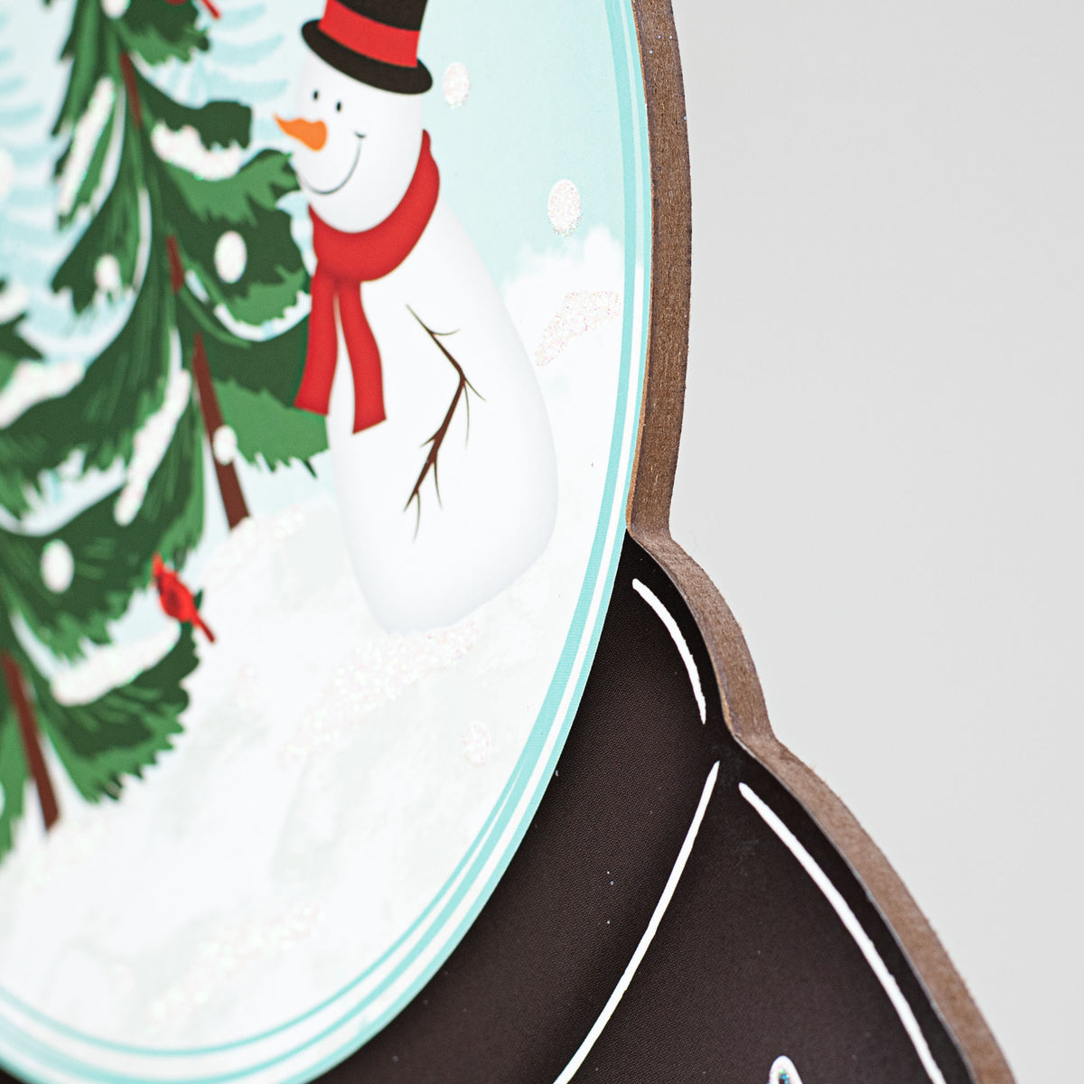 12" Robin's Egg Blue Let It Snow Globe Sign detail photo 3