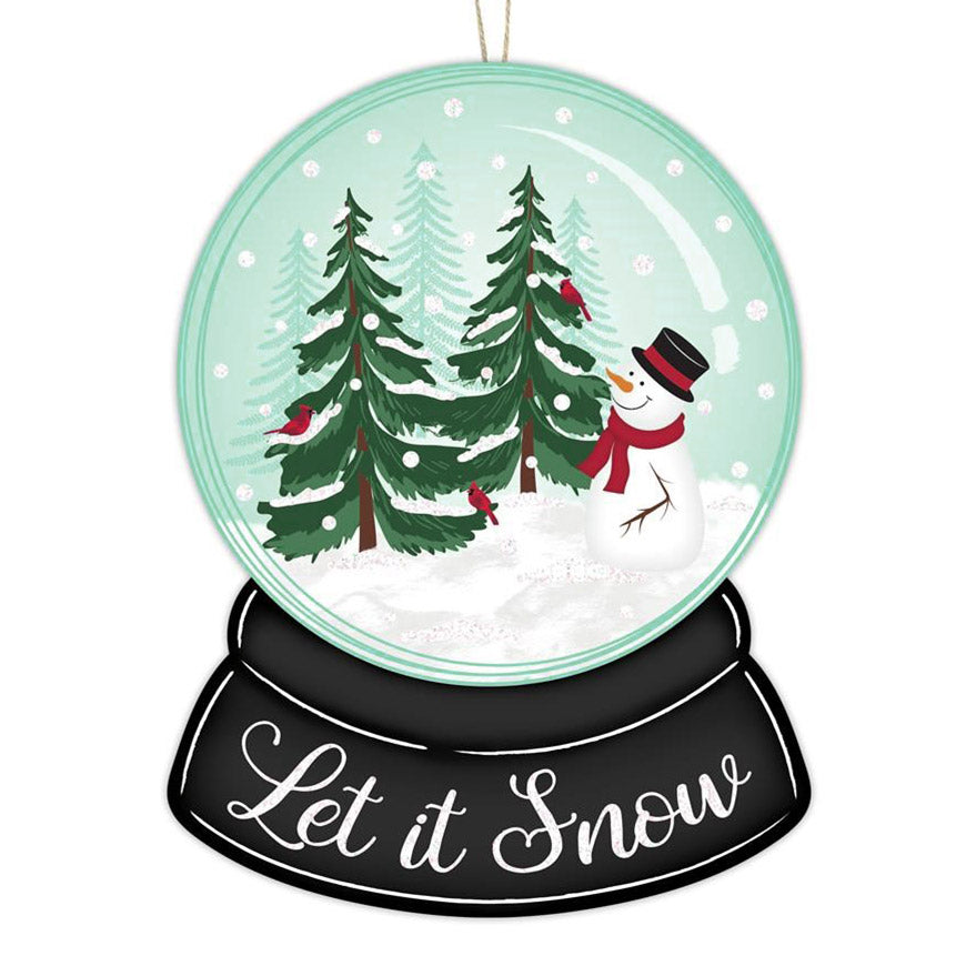 12" Robin's Egg Blue Let It Snow Globe Sign Item Number: AP8912