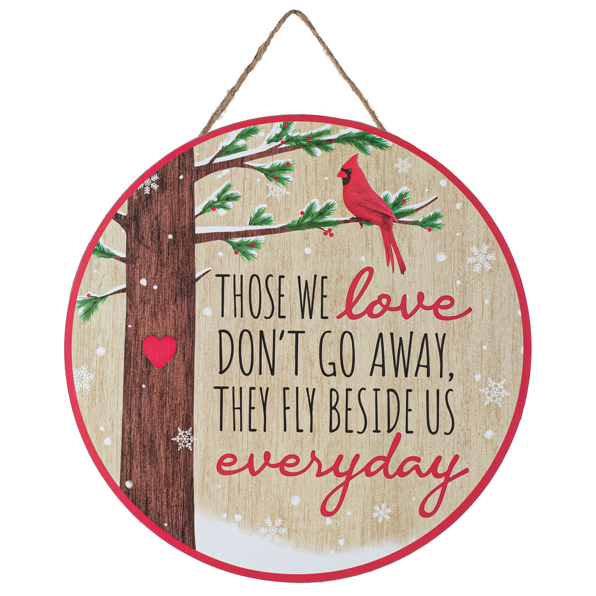 10" Round MDF Sign: Those We Love Fly Beside Us Item Number: AP7239