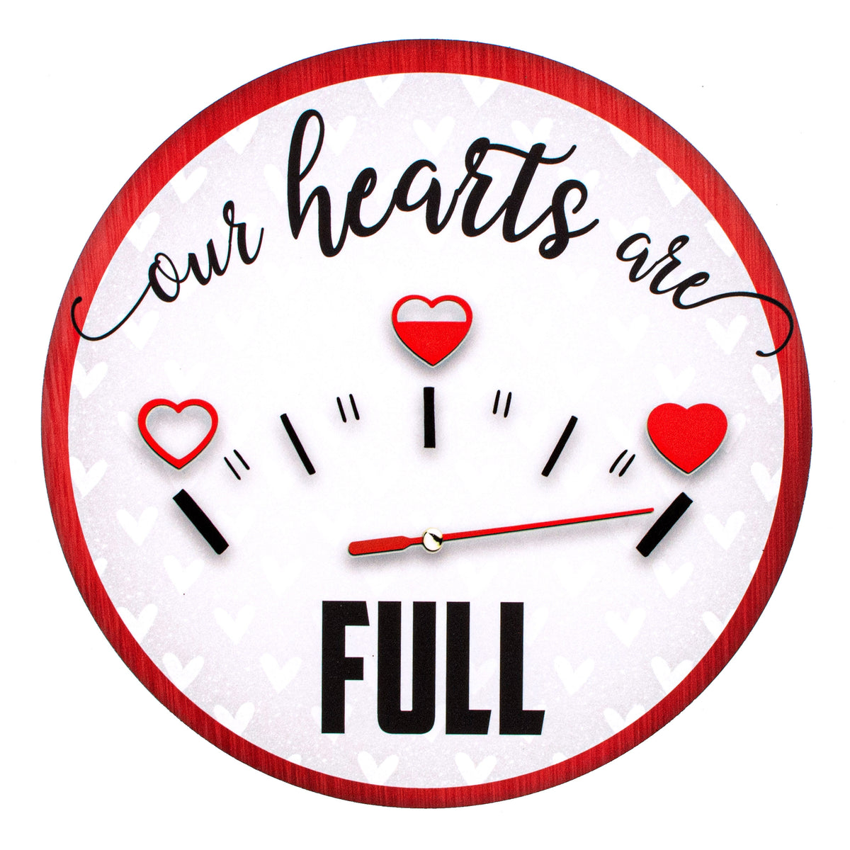 9.4" Round Waterproof Sign: Hearts Are Full Item Number: CD0978NH