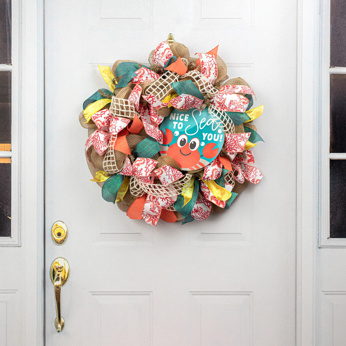 9.4" Round Waterproof Sign: Nice To Sea You detail photo 4