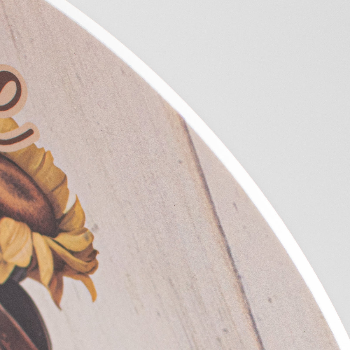 9.4" Round Waterproof Sign: Welcome Sunflower Cowboy Boots detail photo 3