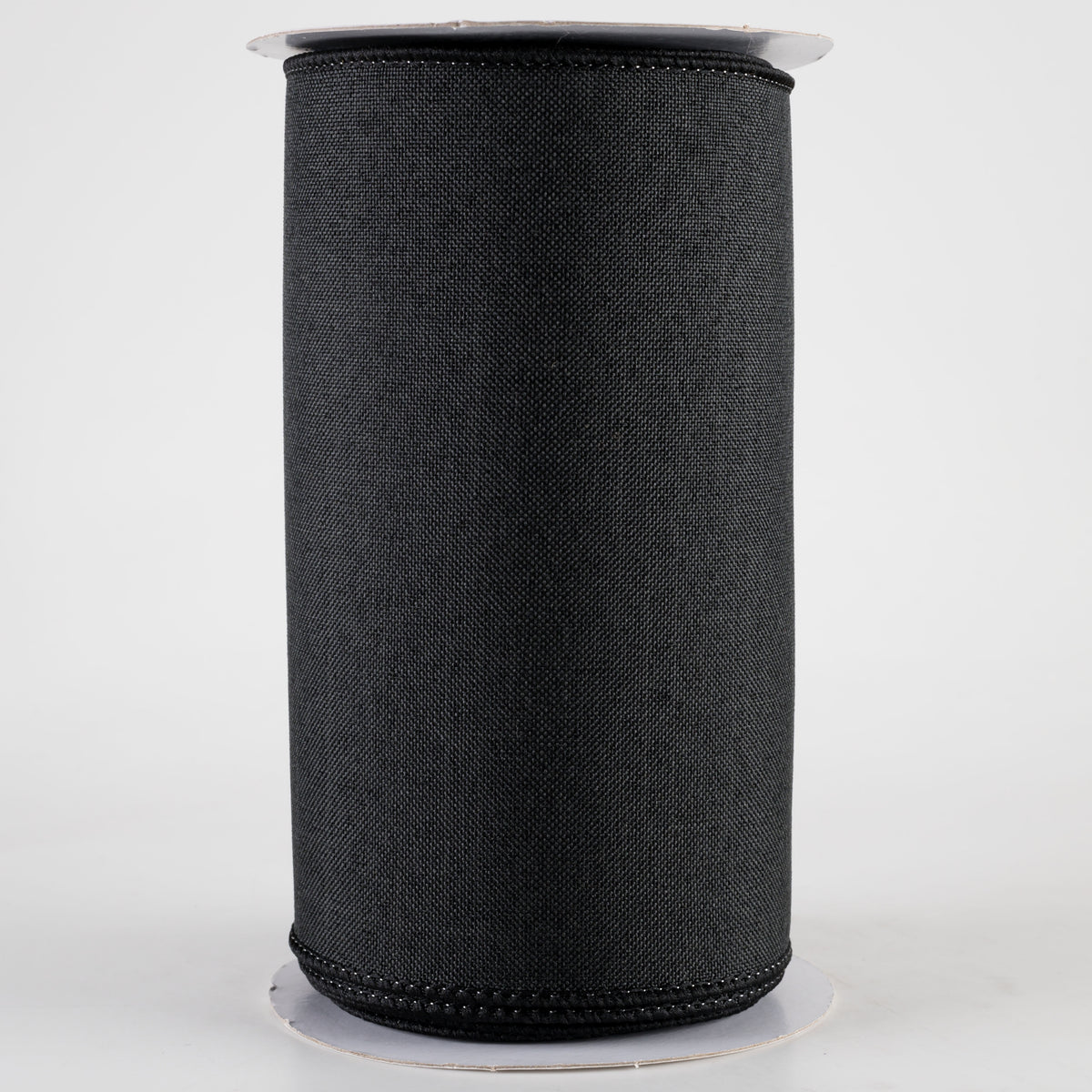 6" Royal Canvas Ribbon: Black (10 Yards)