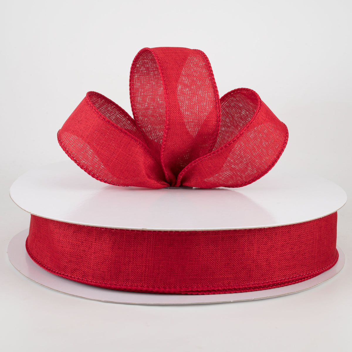 1.5" Royal Canvas Ribbon: Cranberry (50 Yards) Lifestyle Photo