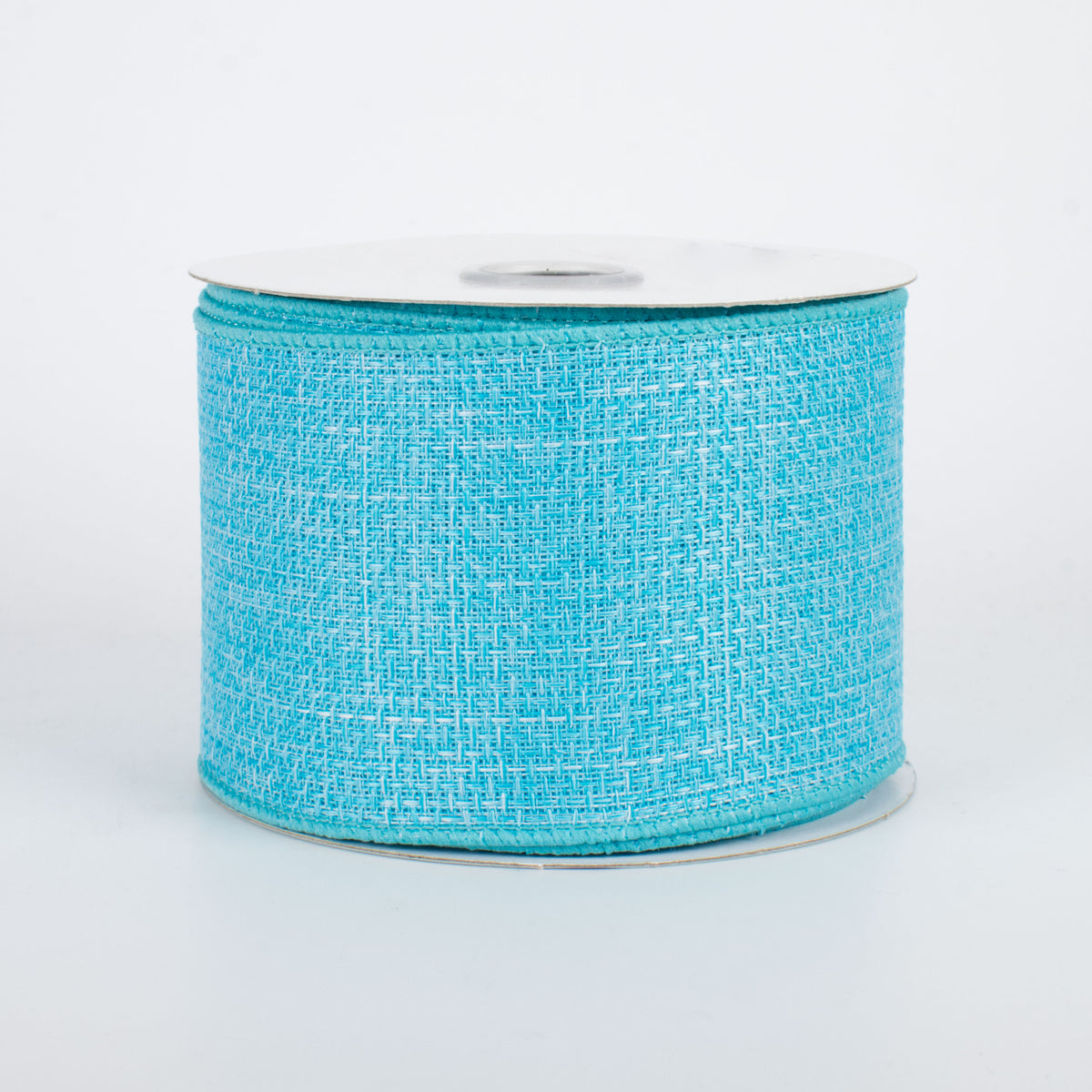 2.5" Royal Faux Burlap Ribbon: Light Blue (10 Yards)