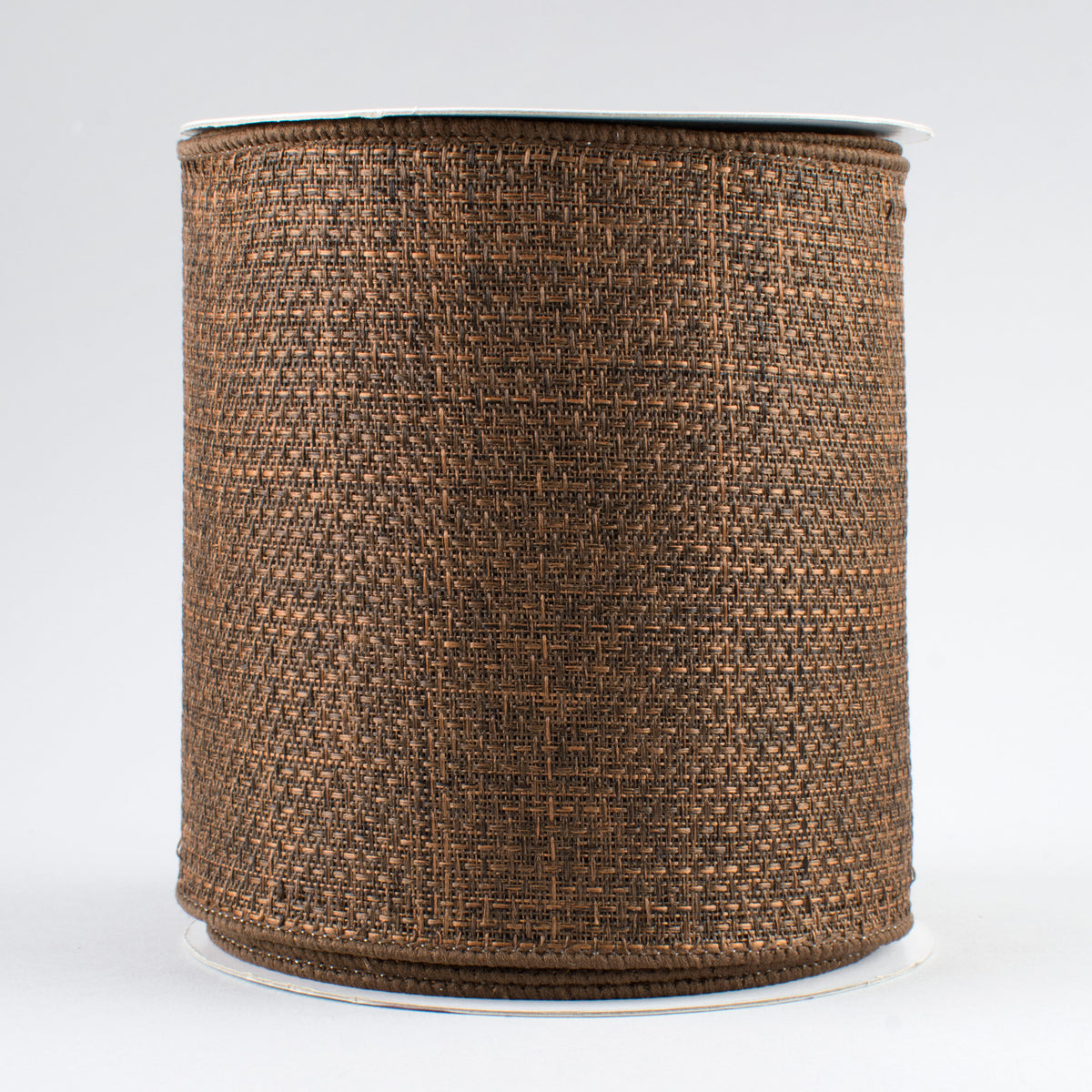 4" Royal Faux Burlap Ribbon: Mocha (10 Yards)