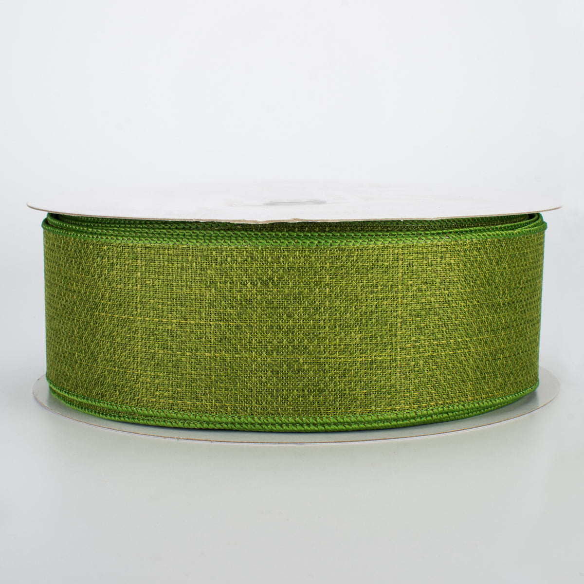 2.5" Royal Faux Burlap Ribbon: Moss Green (50 Yards)