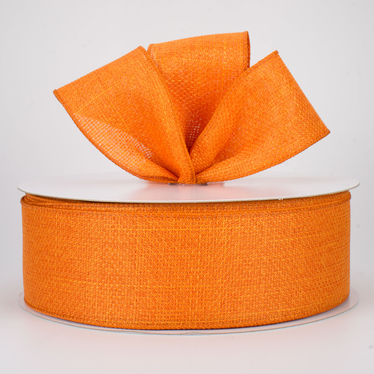 2.5" Royal Faux Burlap Ribbon: Orange (50 Yards) Lifestyle Photo