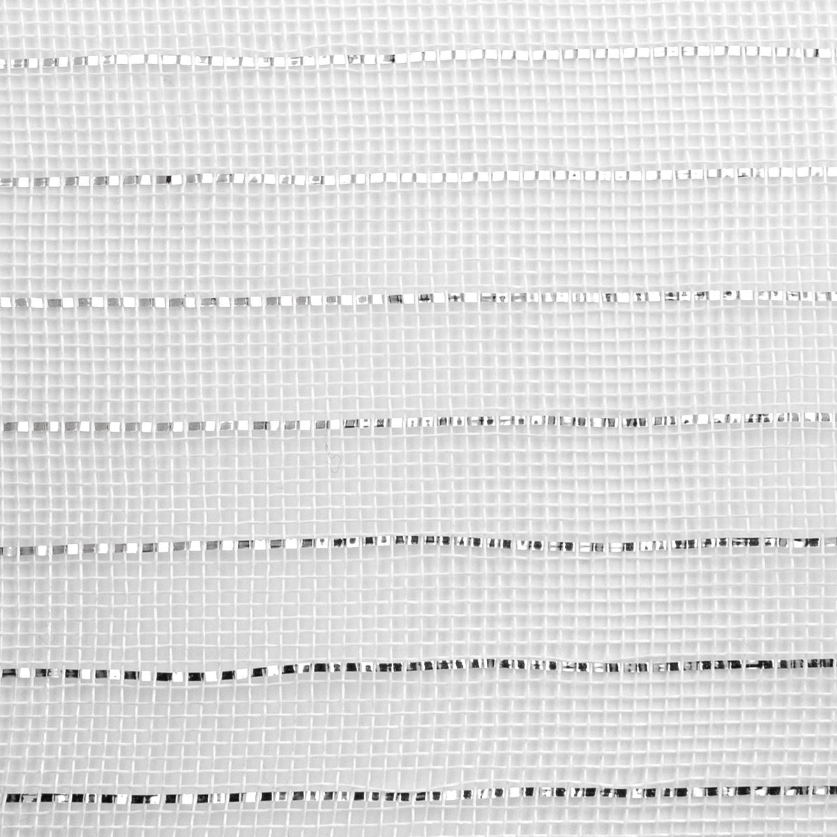 10" Metallic Fine Weave Deco Mesh: White & Silver