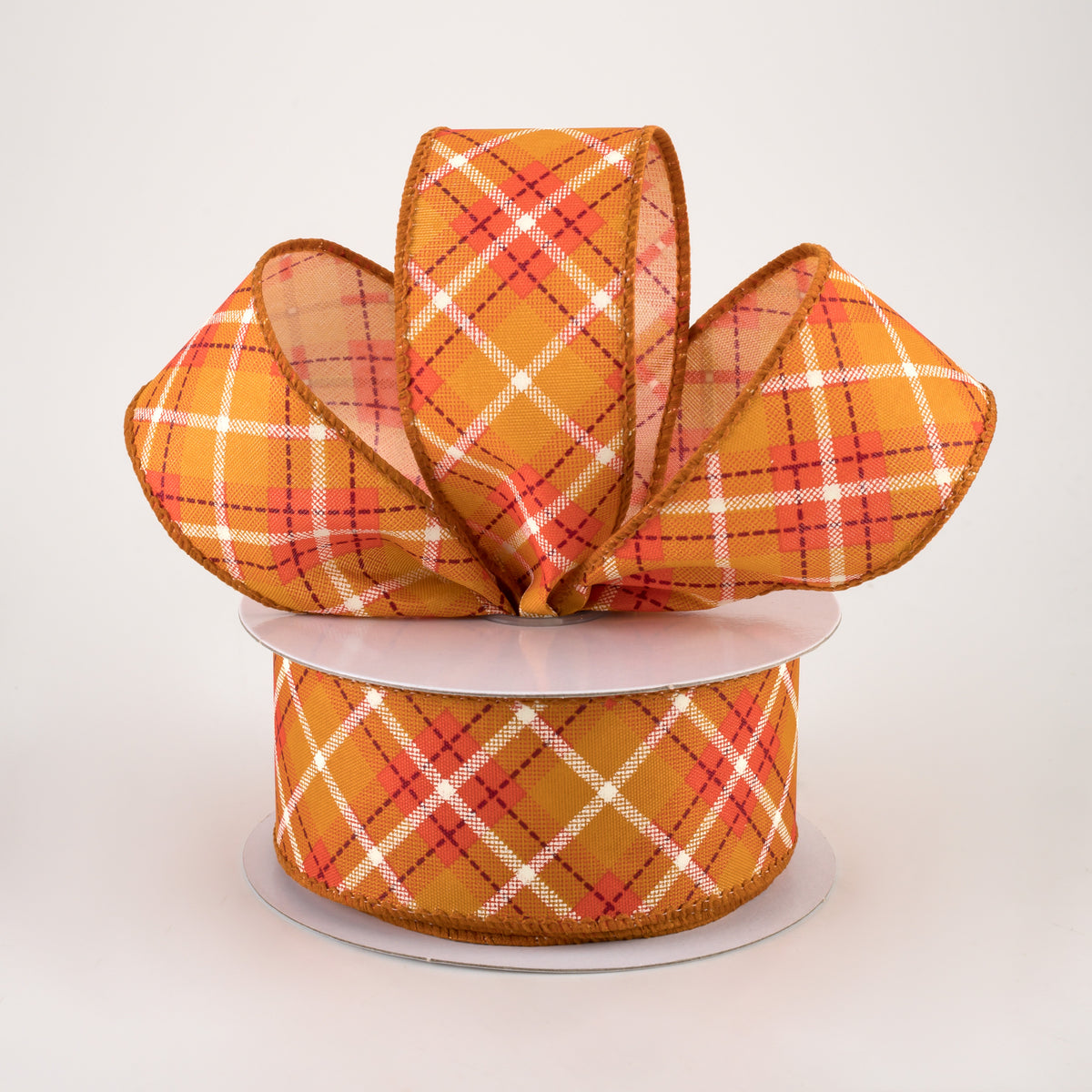 1.5" Satin Fall Argyle Plaid (10 Yards) Lifestyle Photo