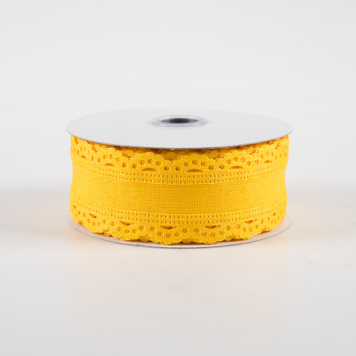 1.5" Scalloped Edge Ribbon: Sun Yellow (10 Yards)