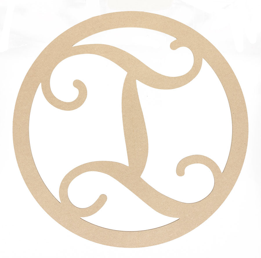 23" Script Circle Monogram Wooden Letter: I Item Number: AB2242