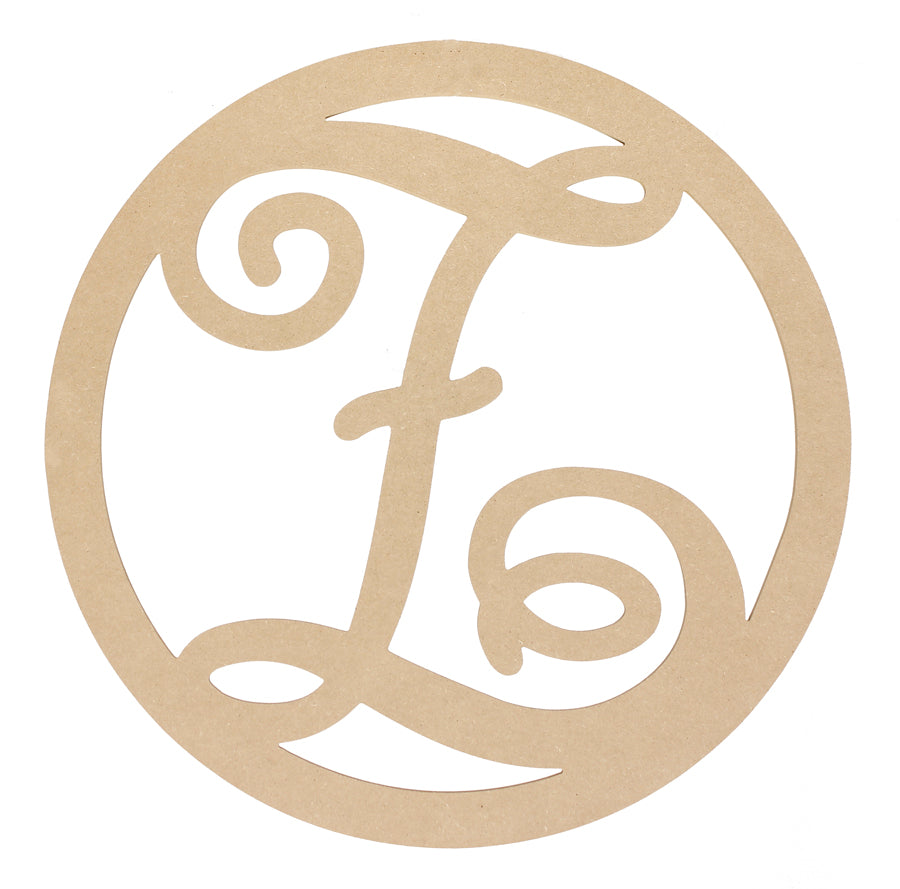 23" Script Circle Monogram Wooden Letter: Z Item Number: AB2259