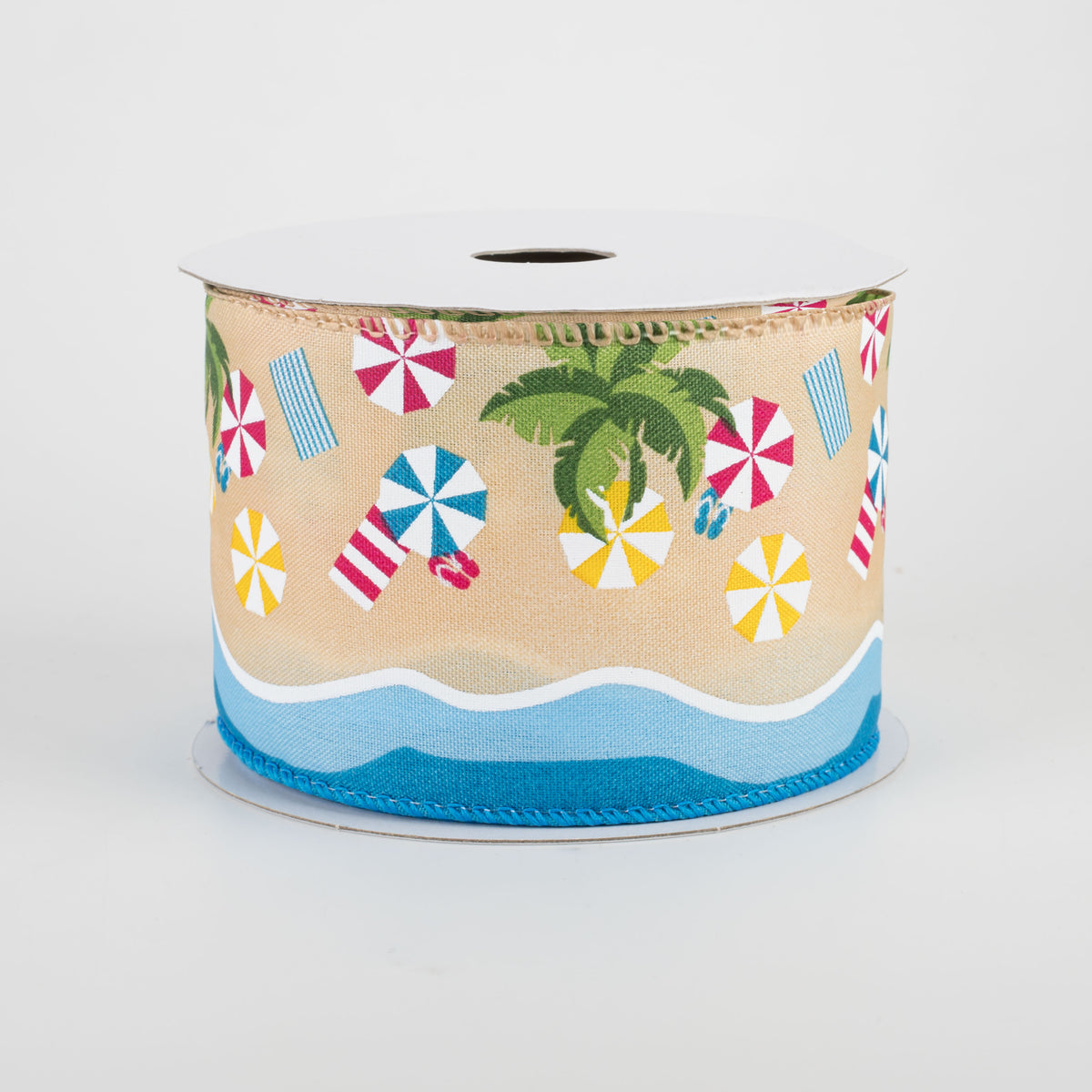 2.5" Seashore Beach Day Ribbon (10 Yards)