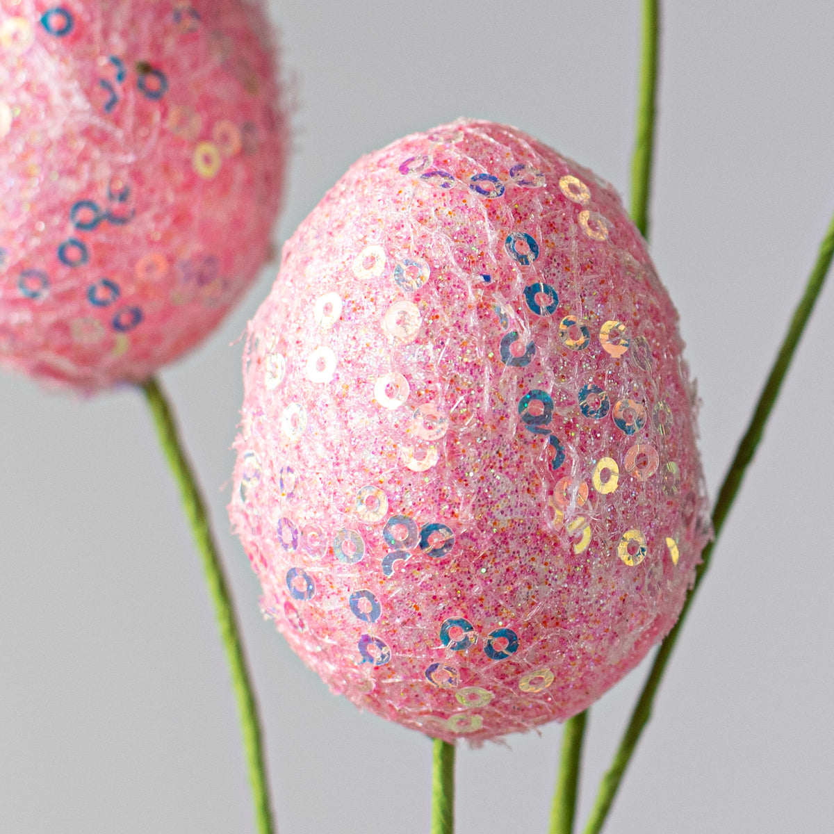22" Sequin Easter Egg Spray: Pink Lifestyle Photo