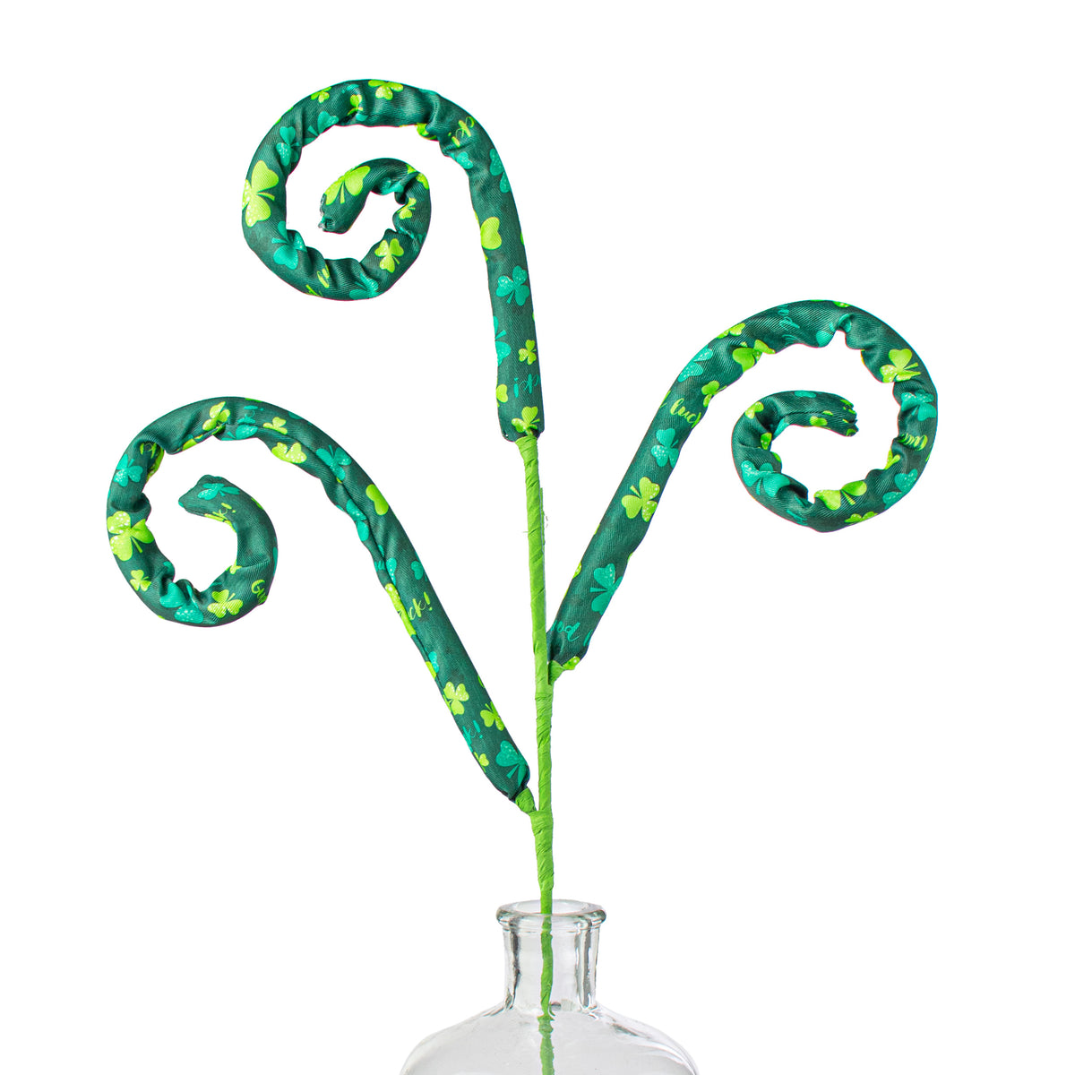28" Shamrock Spiral Curl Spray Item Number: 63353GN