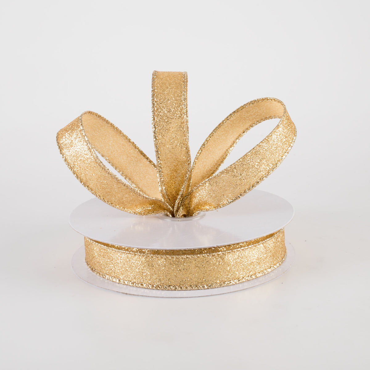 5/8" Shimmer Glitter Ribbon: Gold (10 Yards) Lifestyle Photo