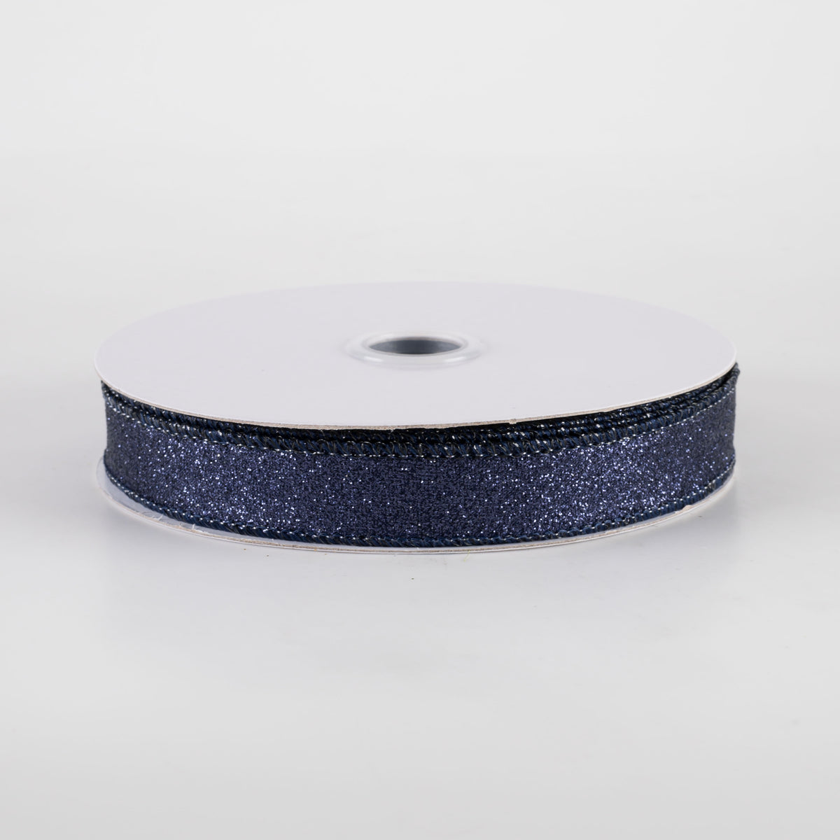 5/8" Shimmer Glitter Ribbon: Navy Blue (10 Yards)