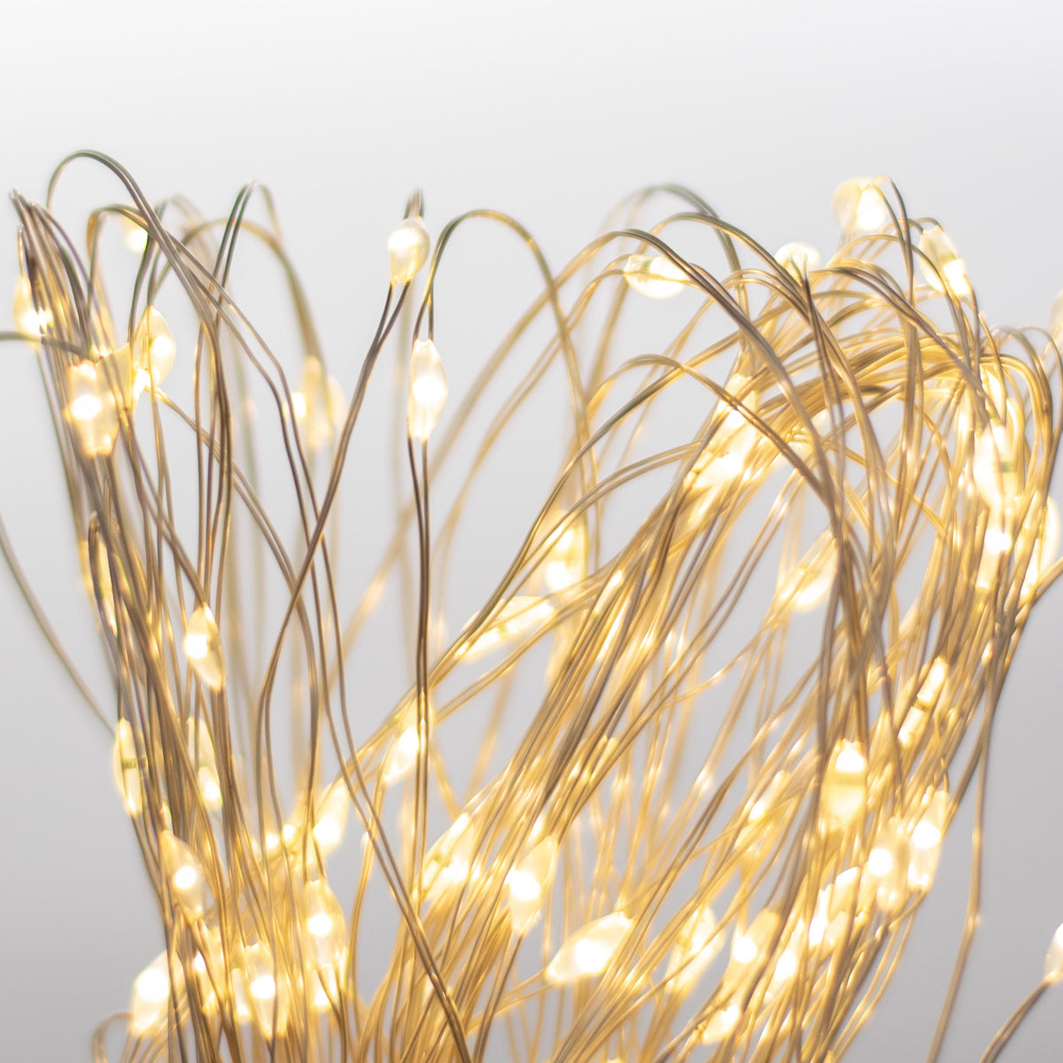 40' Silver Wire Mini LED Warm White Lights (100) Item Number: LL600326