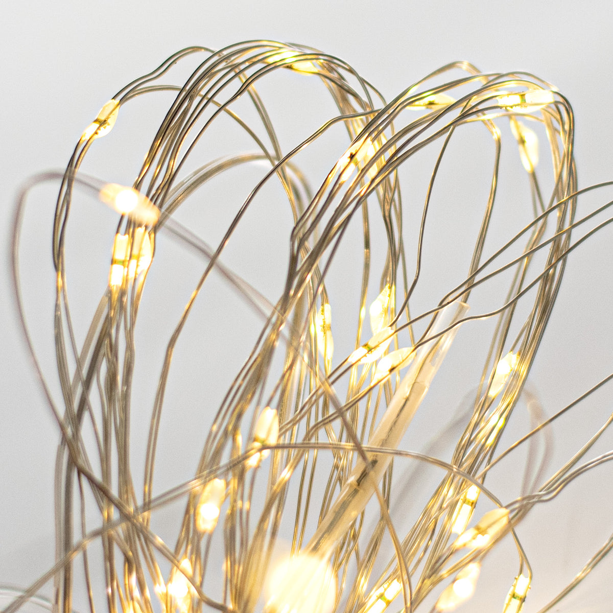16' Silver Wire Mini LED Warm White Lights (40) Item Number: LL600126