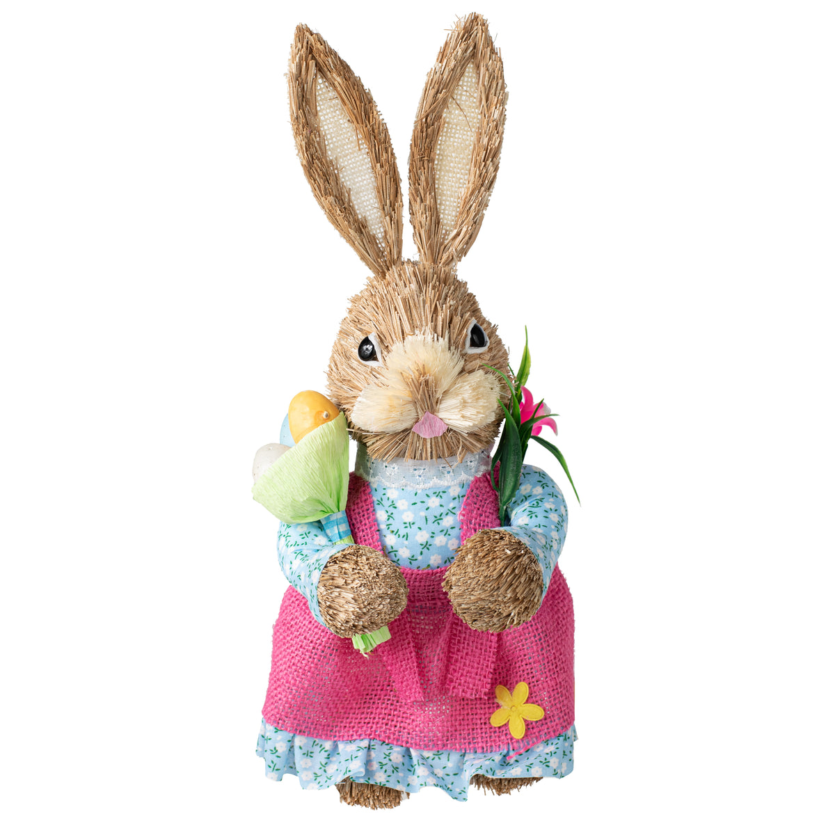 13" Sisal Bunny Standing Decoration: Girl Item Number: 241235