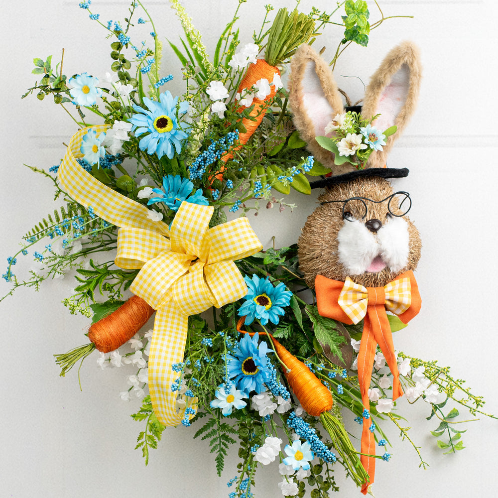 22" Sisal Top Hat Bunny Rabbit: Orange Lifestyle Photo
