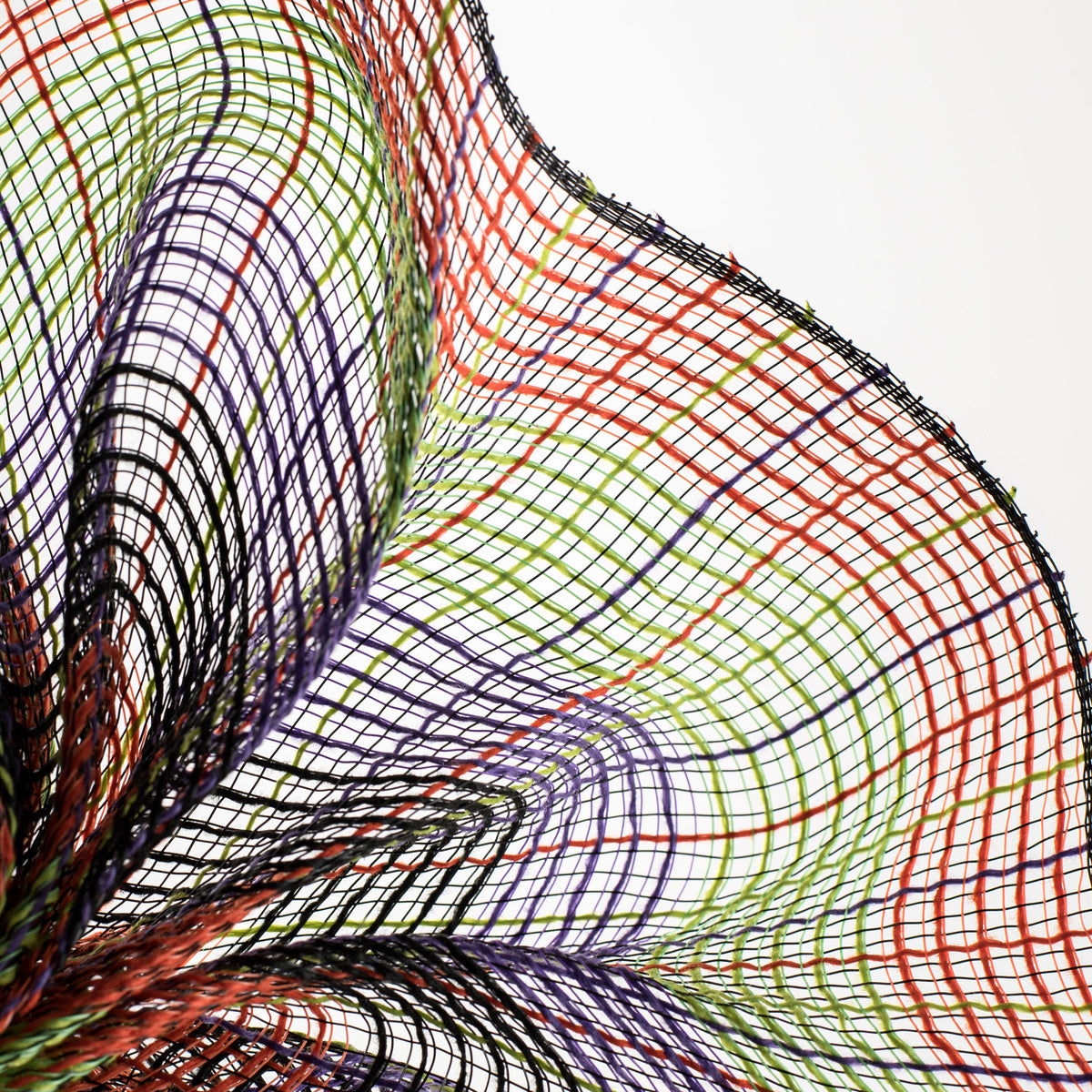 10" Small Check Fabric Mesh: Orange, Black, Fresh Green, Purple Lifestyle Photo