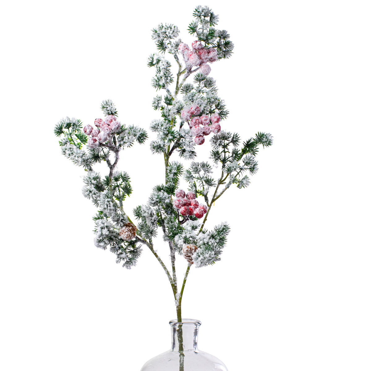 33" Snow Red Berry Pine Spray Item Number: 201290