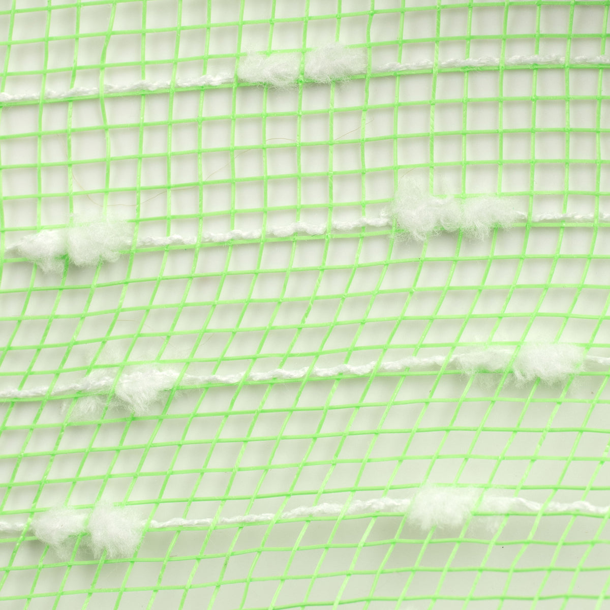 10" Snowball Deco Mesh: Lime Green & White (10 Yards) detail photo 3