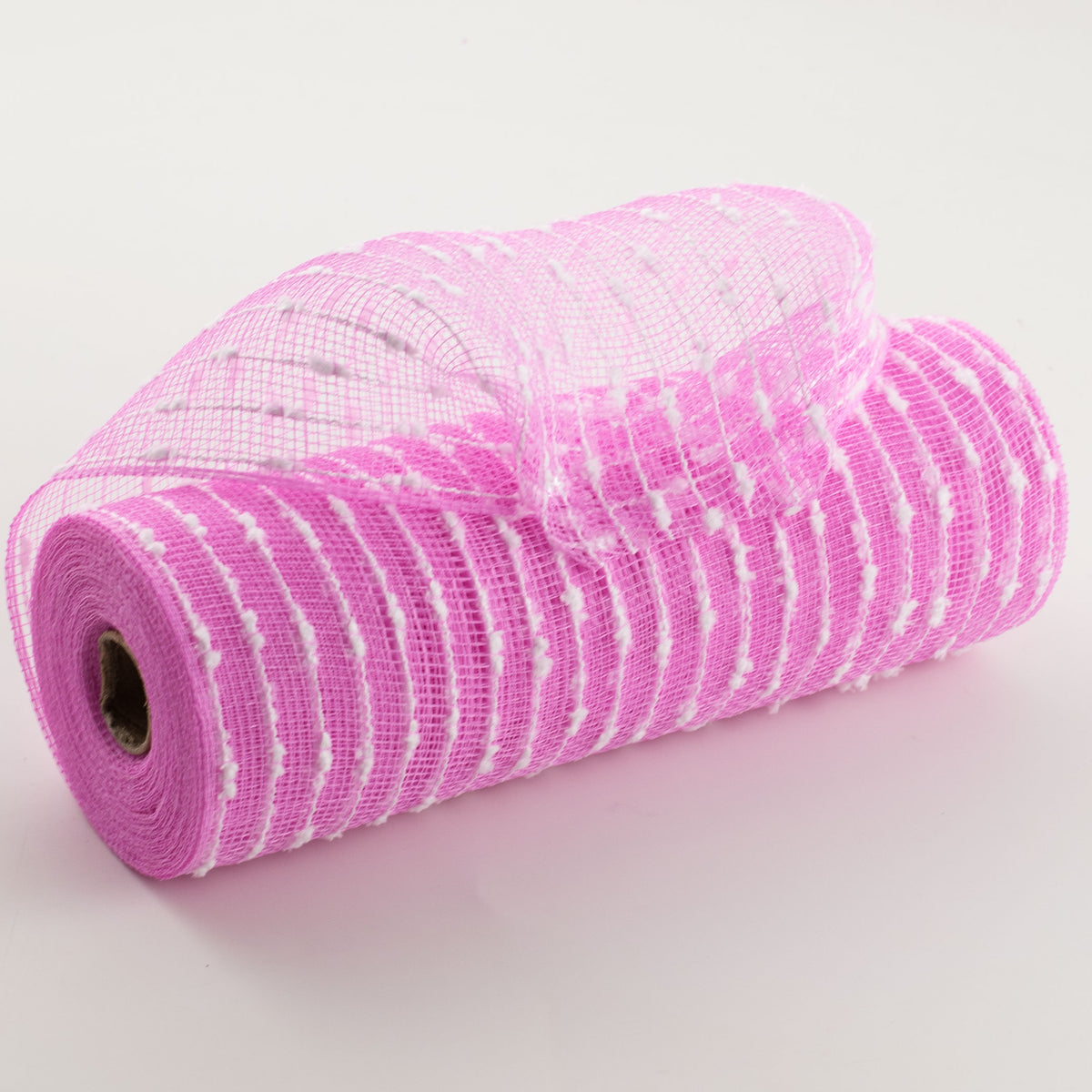 10" Snowball Deco Mesh: Pink & White (10 Yards) Item Number: RY820263