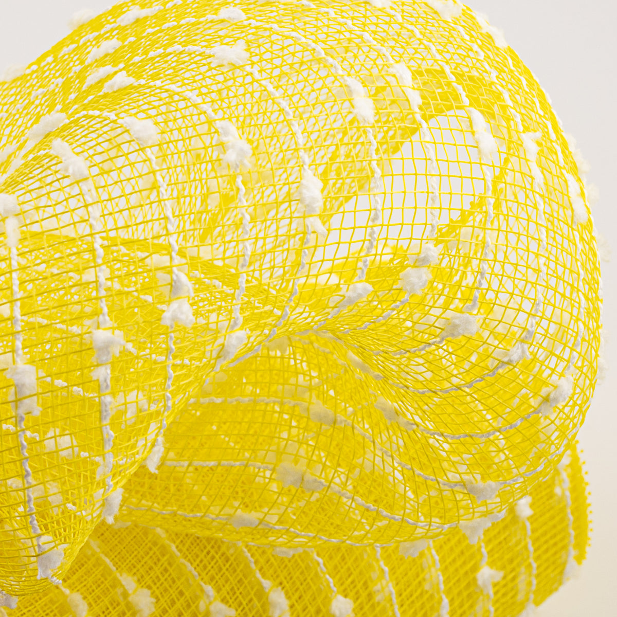 10" Snowball Deco Mesh: Yellow & White (10 Yards) Lifestyle Photo