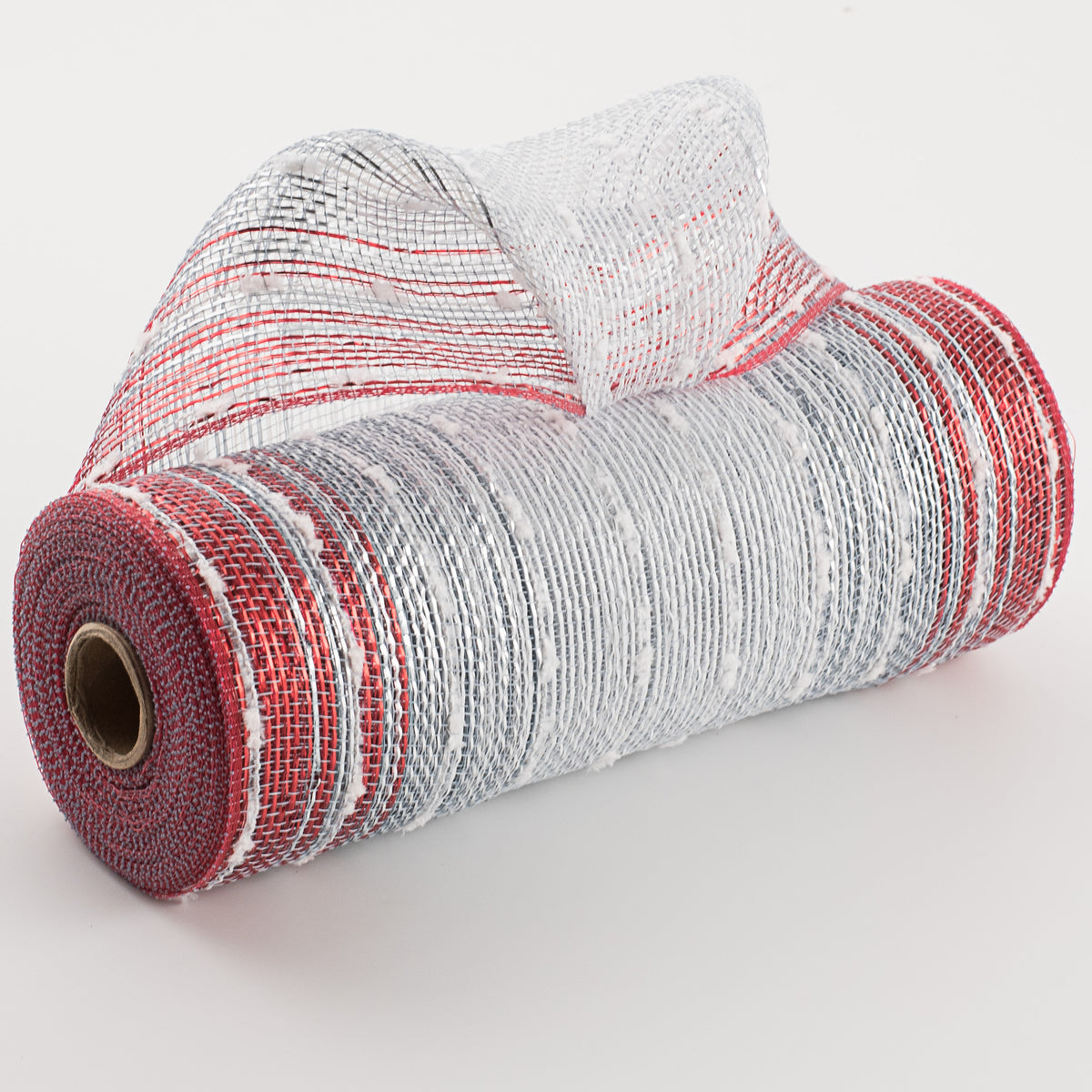 10" Snowball Matte Ombré Mesh: White, Silver, Red Item Number: RY8212EH