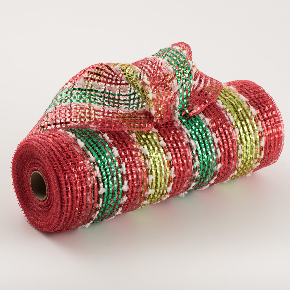 10" Snowball Metallic Stripe Mesh: Red, Lime, Emerald Item Number: XB236210-12