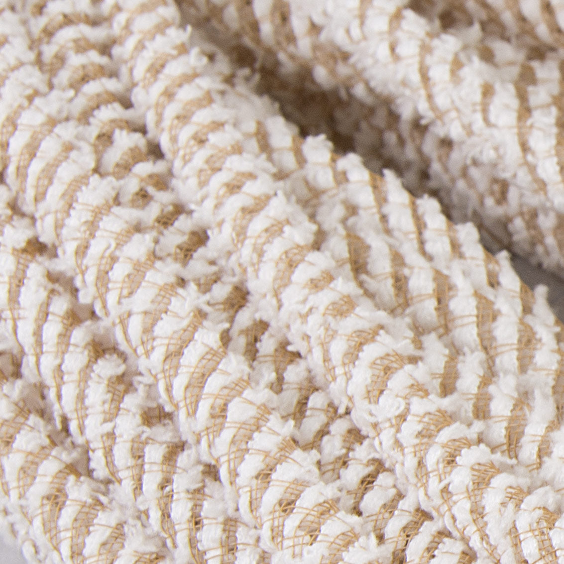 Snowdrift Deco Flex Tubing Ribbon: White & Natural (20 Yards) Lifestyle Photo