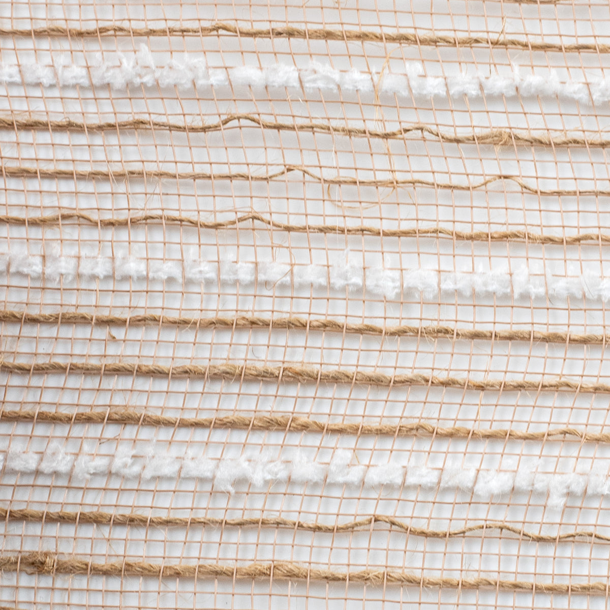 10" Snowdrift Deco Mesh: Natural Jute & White (10 Yards) detail photo 3