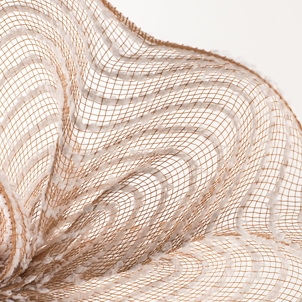 10" Snowdrift Deco Mesh: Natural & White Lifestyle Photo