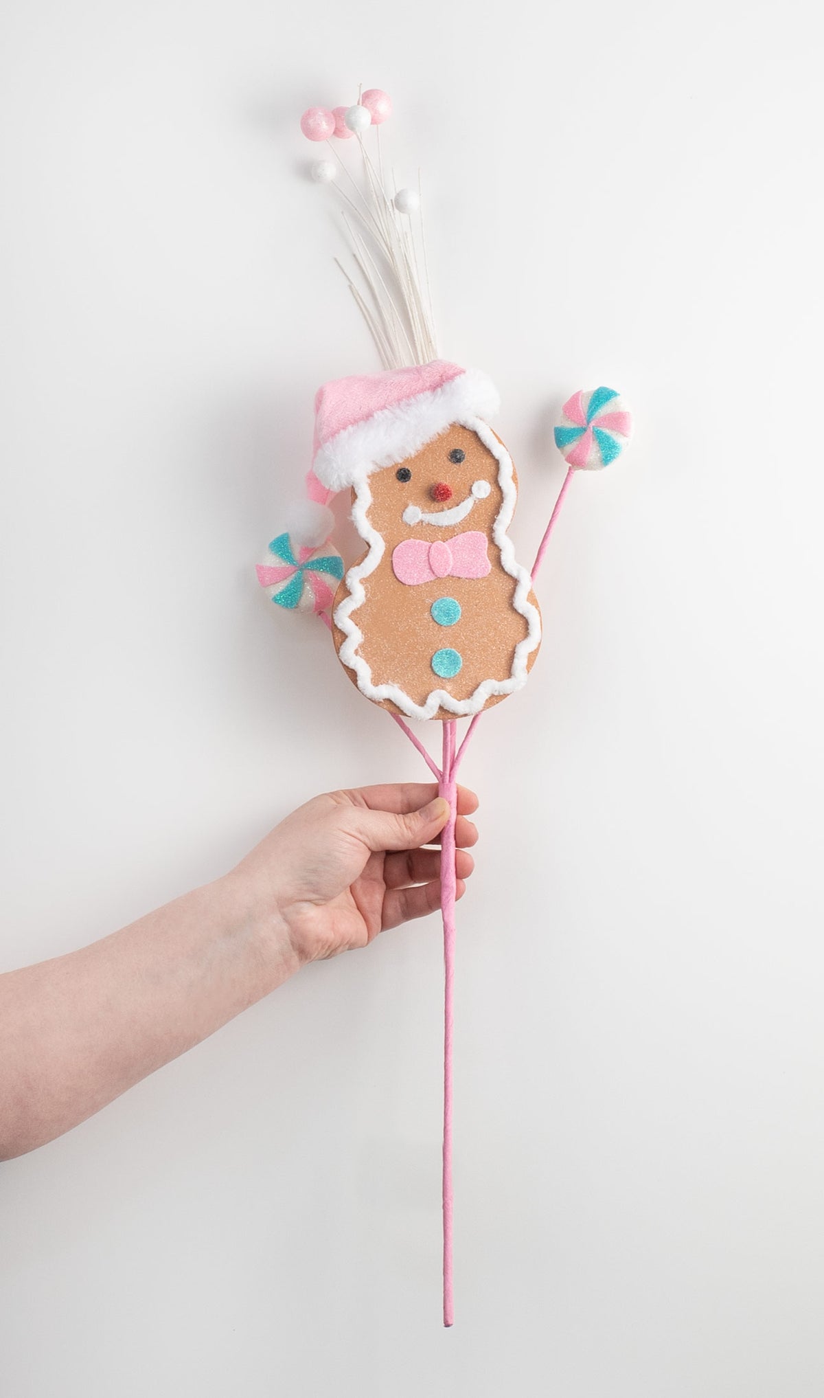 26" Snowman Cookie Spray: Pink & Blue detail photo 3